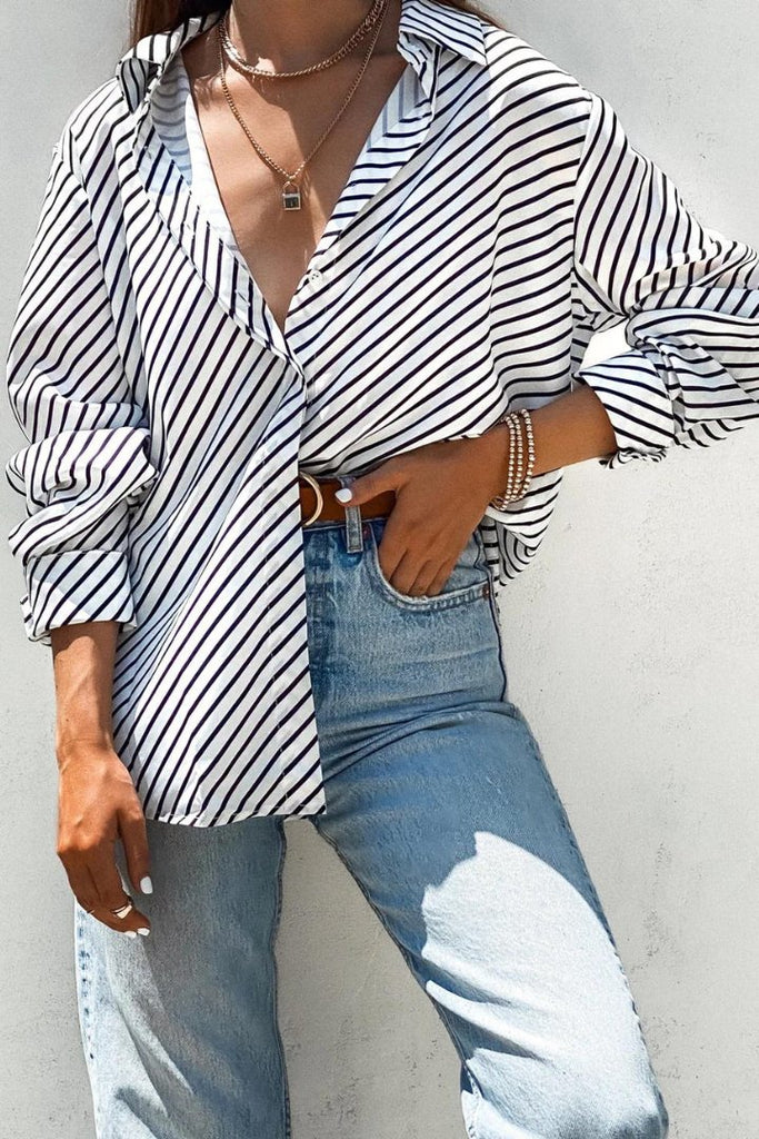 Marley Satin Button Down - Stevie + Alice